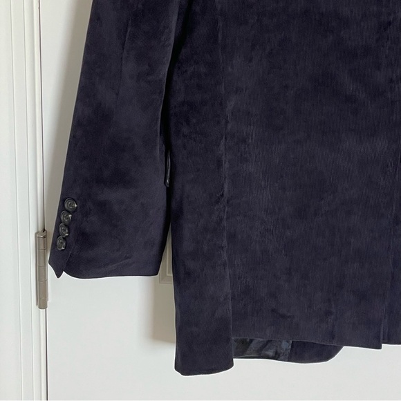 Lauren Ralph Lauren Navy Corduroy 2-Button Sport Coat Blazer Jacket nbnn - Picture 11 of 16